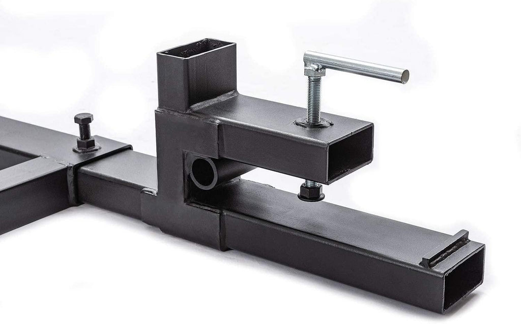 Clamp on Pallet Forks w/Adjustable Stabilizer Bar -60" 2000lbs Max- Pallet Forks Clamp On for Tractor Bucket （60inch Total Length）