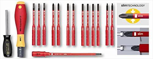Wiha Tools 28792 Insulated Slotted44; Phillips44; Xeno44; Torx &amp; Square Torque Control Set - 16 Piece