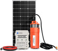 ECO-WORTHY Solar Well Pump Kit with Battery Backup, 12V Solar Water Pump + 100W Solar Panel Kit + 10Ah Battery for Well, Irrigation, Filling Water Tank-DELIVERY IN 2 PARCELS