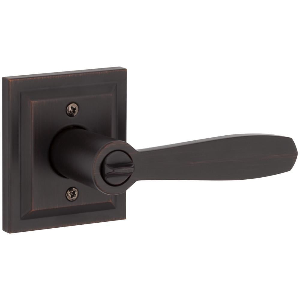 Torrey Venetian Bronze Low Profile Rose Keyed Entry Door Lever Featuring SmartKey Security