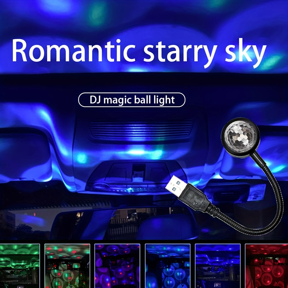 USB Music Rhythm Magic StaEffect Projection Lamp LED Party Disco StaLight Romantic Atmosphere LED Light For Cars Bedrooms Parties