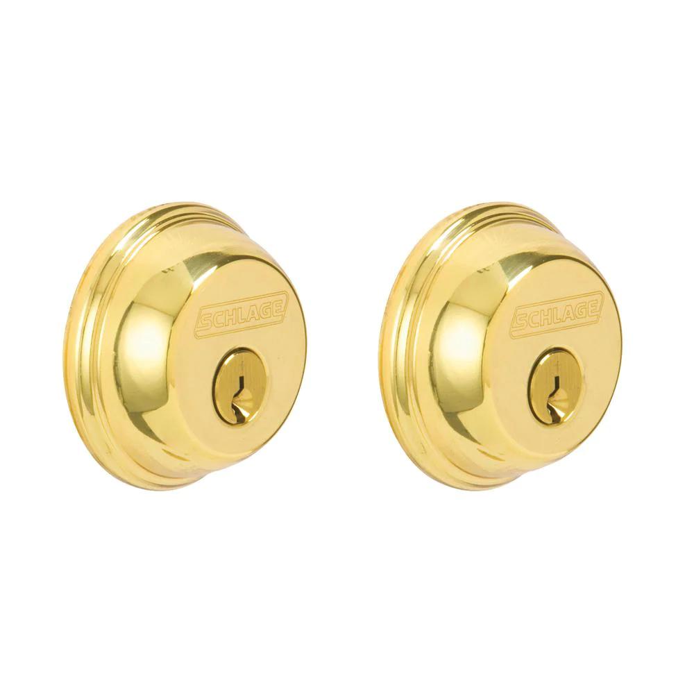 Bright Brass Double Cylinder Deadbolt