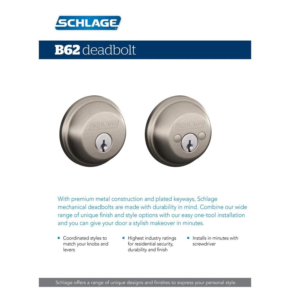 Bright Brass Double Cylinder Deadbolt