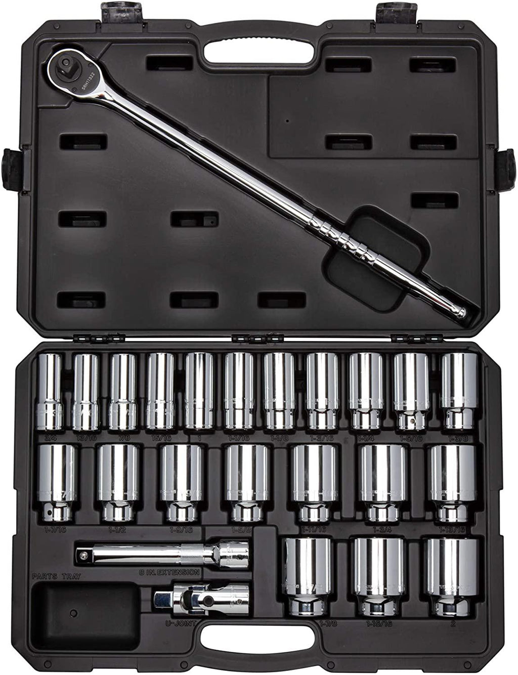 TEKTON 3/4 Inch Drive Deep 6-Point Socket &amp; Ratchet Set, 25-Piece (3/4-2 in.) | SKT35106