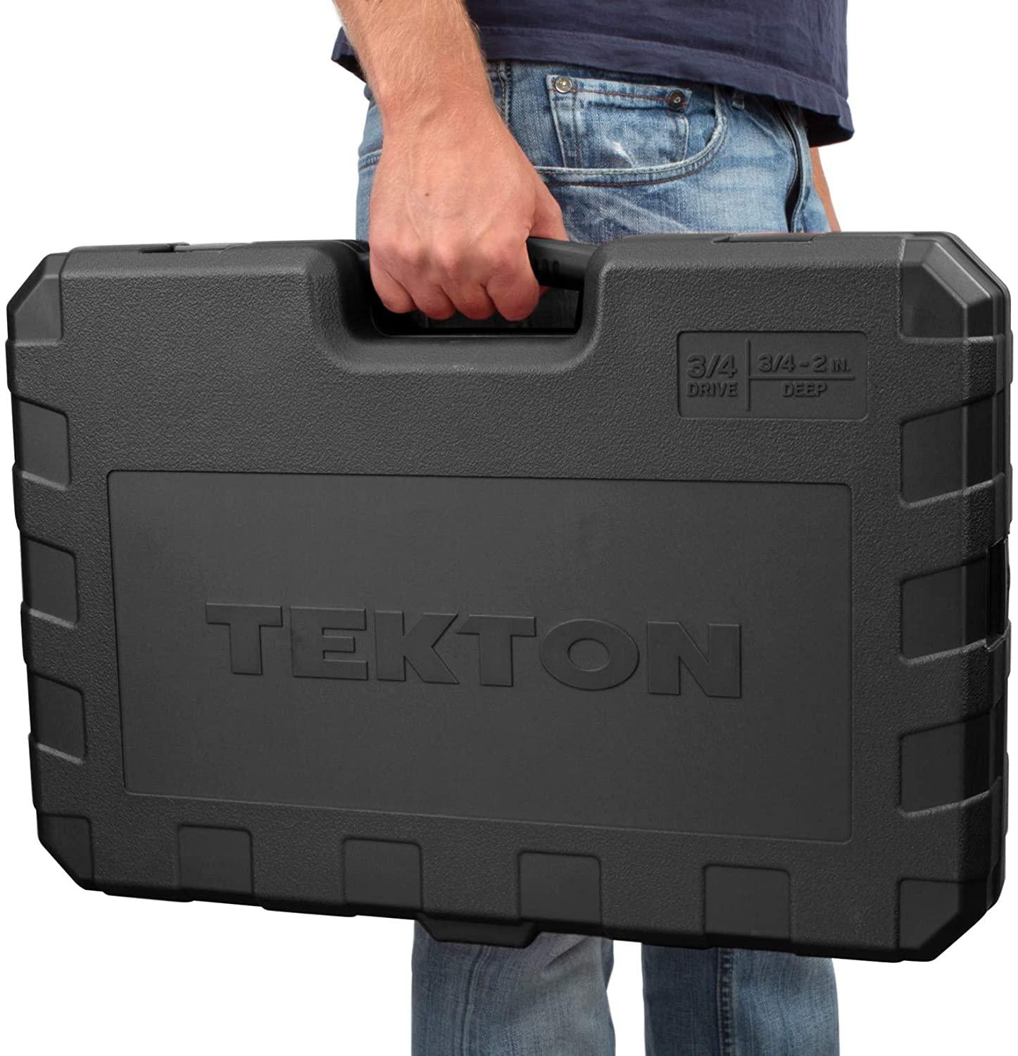 TEKTON 3/4 Inch Drive Deep 6-Point Socket &amp; Ratchet Set, 25-Piece (3/4-2 in.) | SKT35106