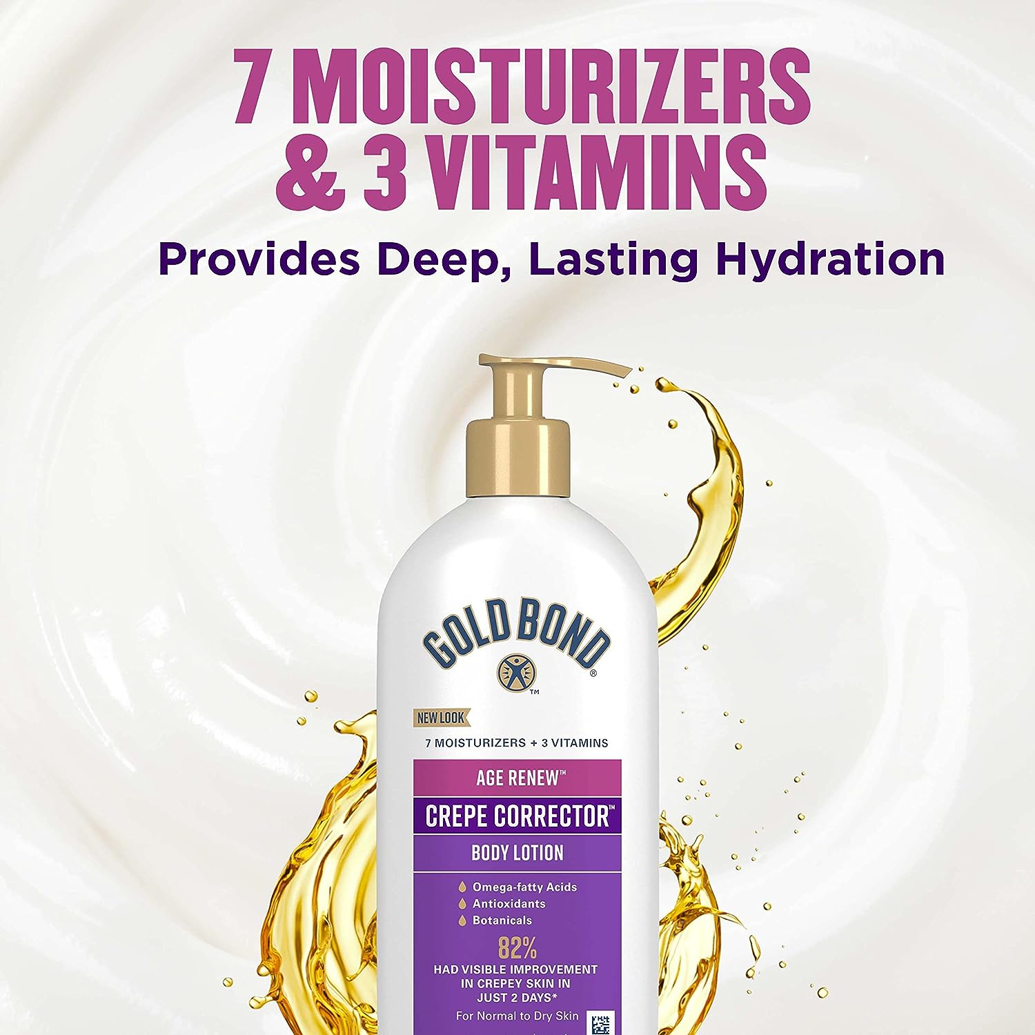 Gold Bond Age Renew Crepe Corrector Body Lotion, Replenishing &amp; Smoothing Formula, 14 oz.
