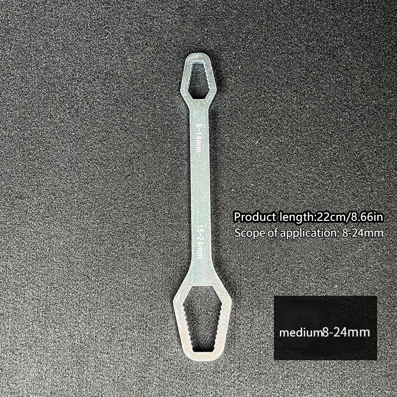 1pc 3-24mm Multi-functional Double Head Wrench Household Tools Universal Self-tightening Adjustable Special-shaped Wrench Portable Hand Tools
