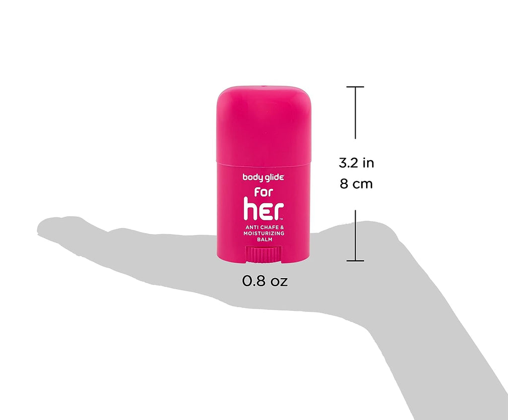 BodyGlide For Her Anti Chafe Balm, 0.8oz &amp; HeatnBond Hem Iron-On Adhesive, Super Weight, 3/4 Inch x 8 Yards, White