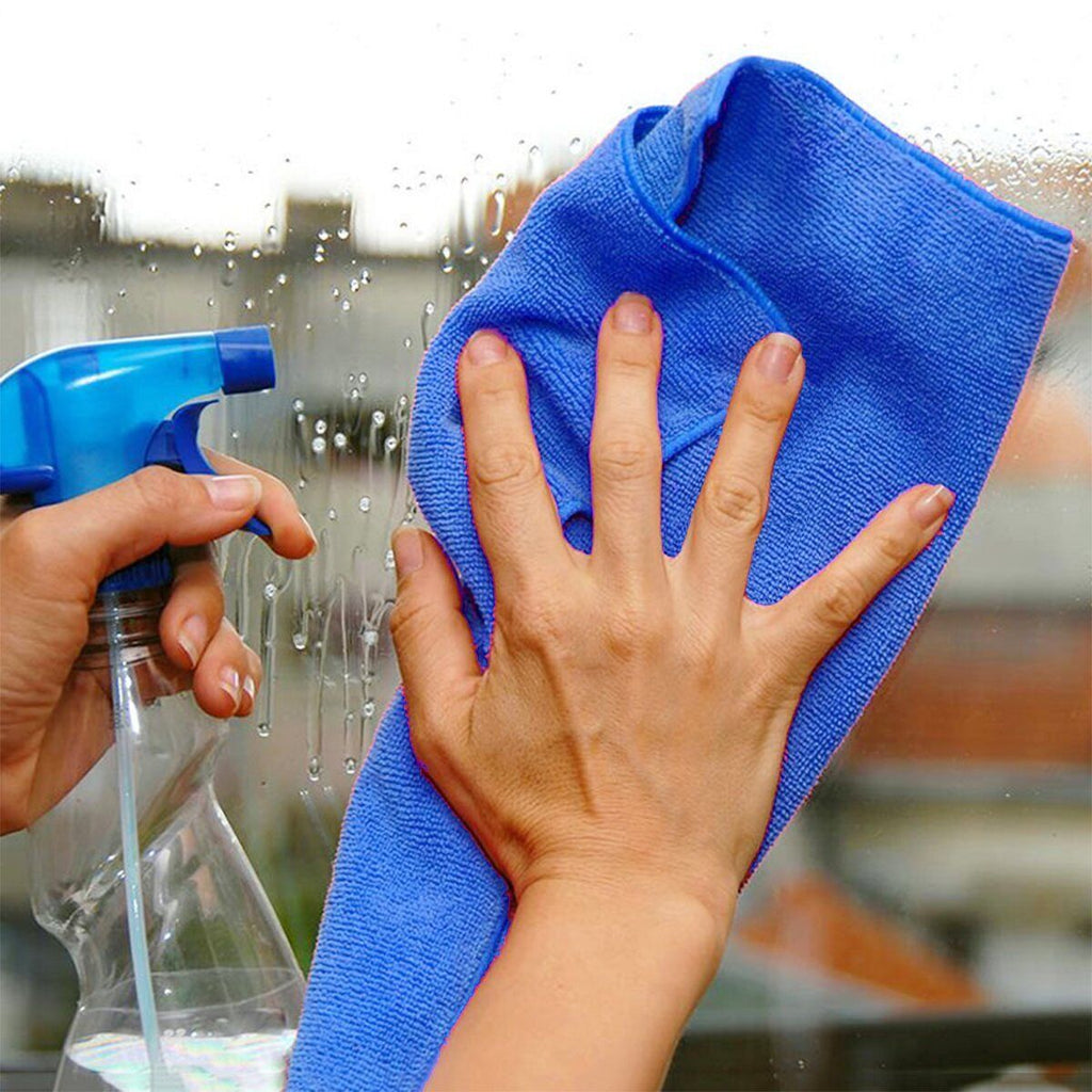 10pcs Microfiber Car Cleaning Towel Automobile Motorcycle Washing Glass Household Cleaning Small Towel