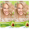 Garnier Hair Color Nutrisse Nourishing Creme, 100 Extra-Light Natural Blonde (Chamomile) Permanent Hair Dye, 2 Count (Packaging May Vary)
