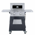 2 Burner BBQ Gas Grill Barbeque Outdoor Coo Side Tables