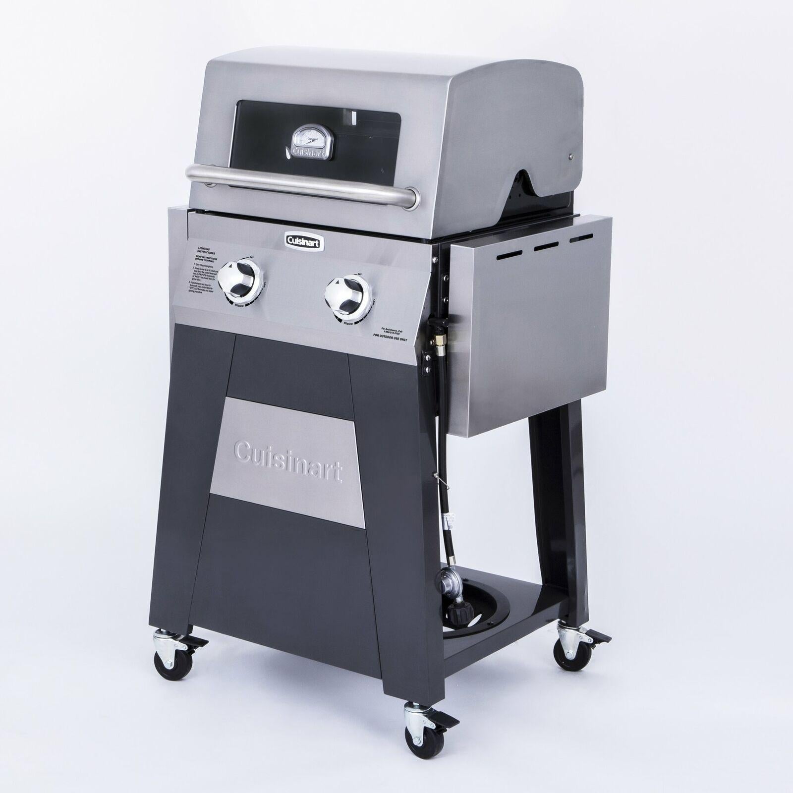 2 Burner BBQ Gas Grill Barbeque Outdoor Coo Side Tables