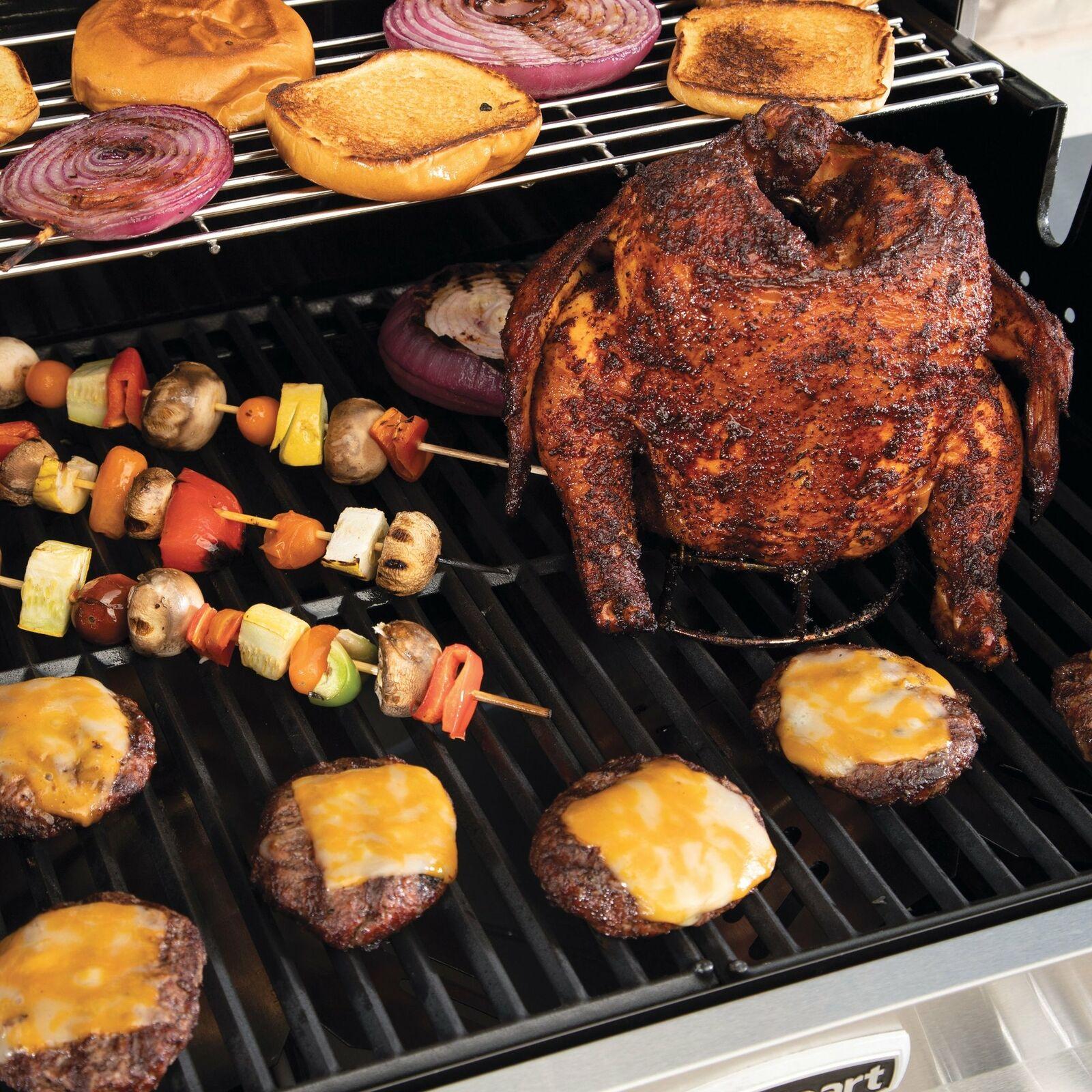 2 Burner BBQ Gas Grill Barbeque Outdoor Coo Side Tables