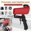 90psi Adjustable Sandblasting Gun, Portable Gravity Pneumatic  Adjustable Small Air Blasting Derusting Sandblasting Spr