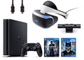 PlayStation VR Bundle 4 Items:VR Headset,Playstation Camera,PlayStation 4 Slim 500GB Console - Uncharted 4,VR Game Disc Arkham VR