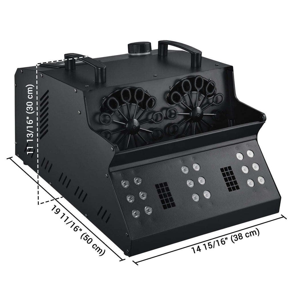 Yescom 3in1 LED Fog Bubble Machine DMX Remote Control Music Festival Stage
