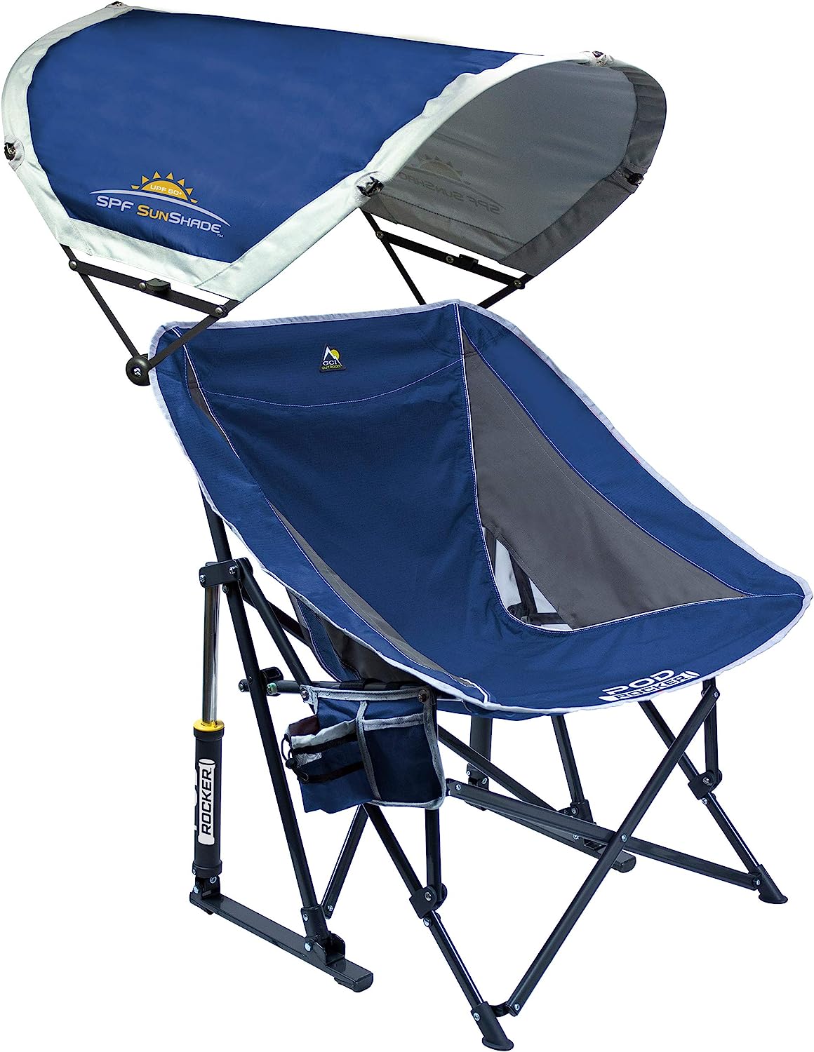 GCI Outdoor Pod Rocker with SunShade Rocking Beach Chair