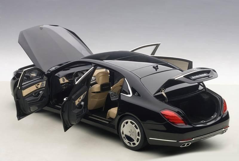 Mercedes Maybach S Class S600 Black 1/18 Model Car by Autoart