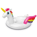 Adult Inflatable Unicorn Party Island Pool Lounger Float, White, 57266EP