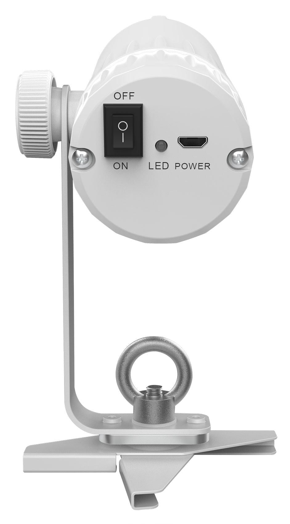 Chauvet DJ Ezpin Pack 4 EZpin Pin Spot Light Fixtures+IRC-6 Remote+Case+Fogger
