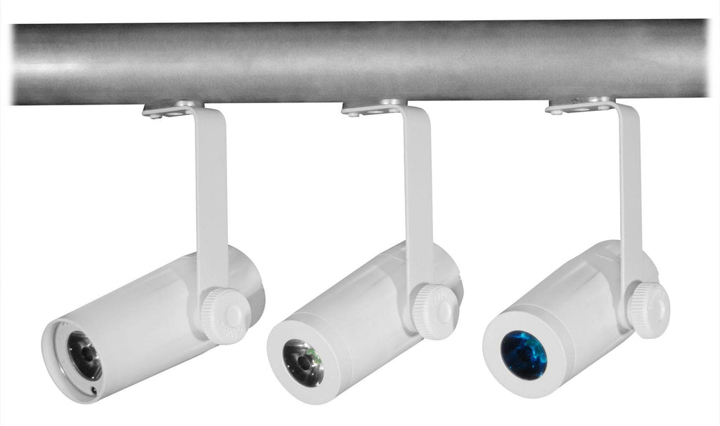Chauvet DJ Ezpin Pack 4 EZpin Pin Spot Light Fixtures+IRC-6 Remote+Case+Fogger