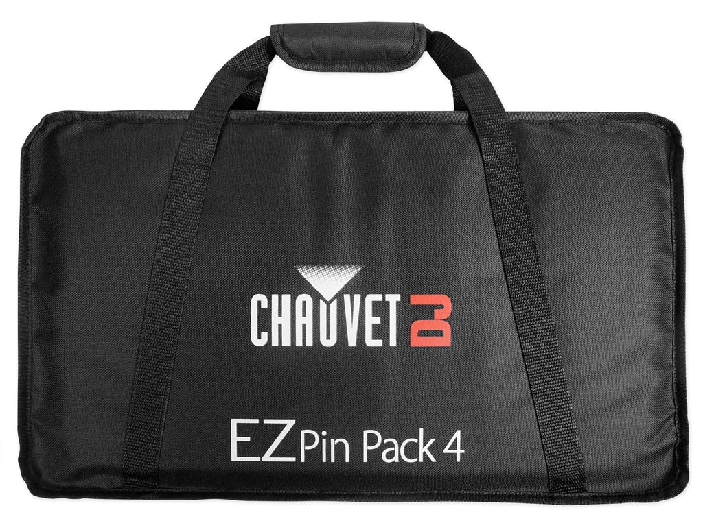 Chauvet DJ Ezpin Pack 4 EZpin Pin Spot Light Fixtures+IRC-6 Remote+Case+Fogger