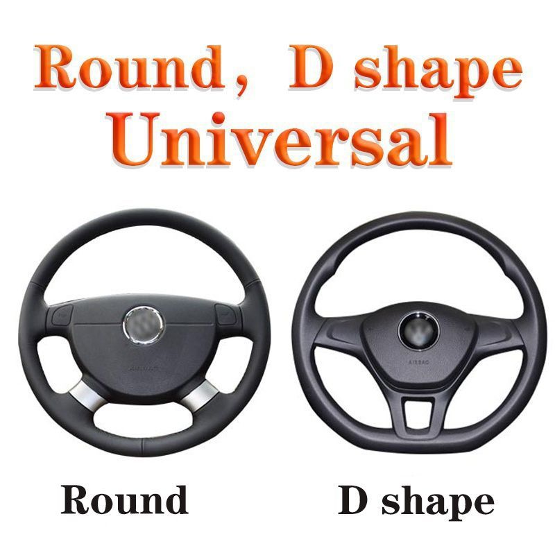 Bling Soft Faux Leather Car Steering Wheel Cover Non-Slip Heat And Cold Protector