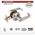 Commercial 2-3/4 in. Satin Chrome Standard Duty Keyed Entry Door Lever