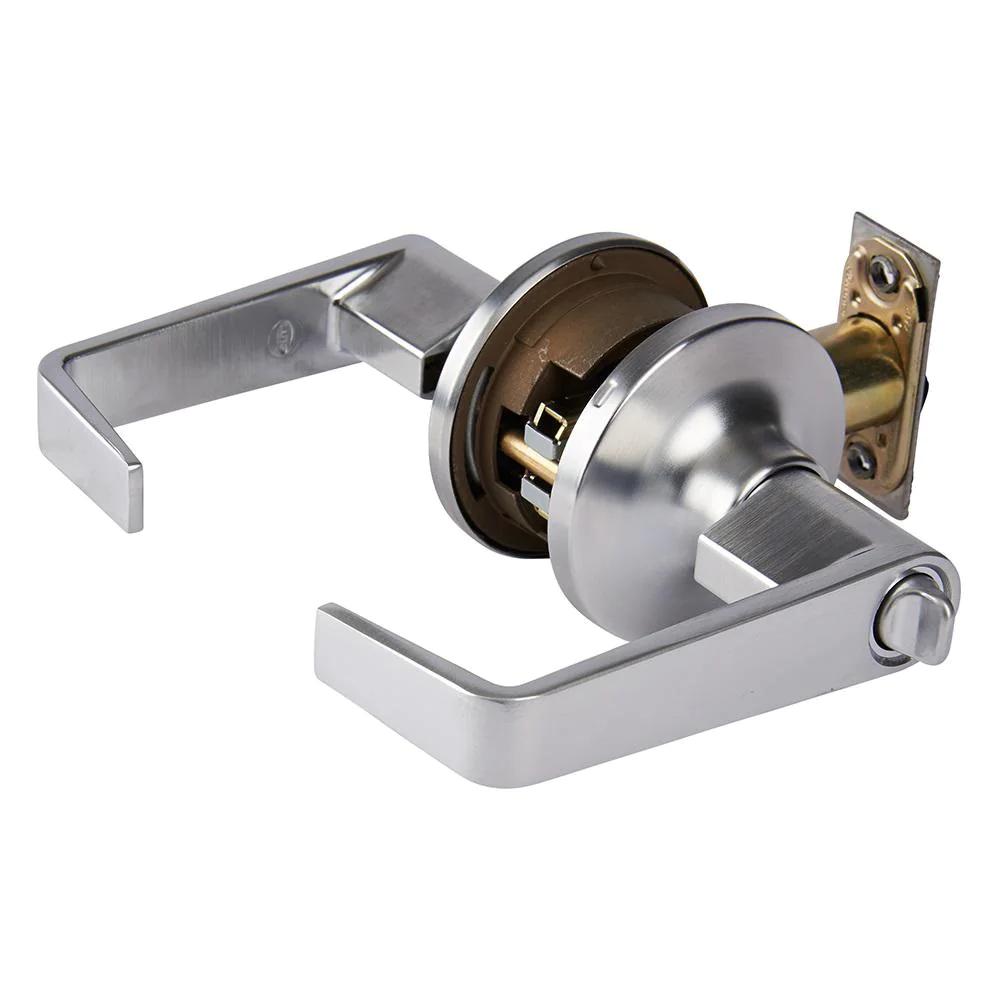 Commercial 2-3/4 in. Satin Chrome Standard Duty Keyed Entry Door Lever
