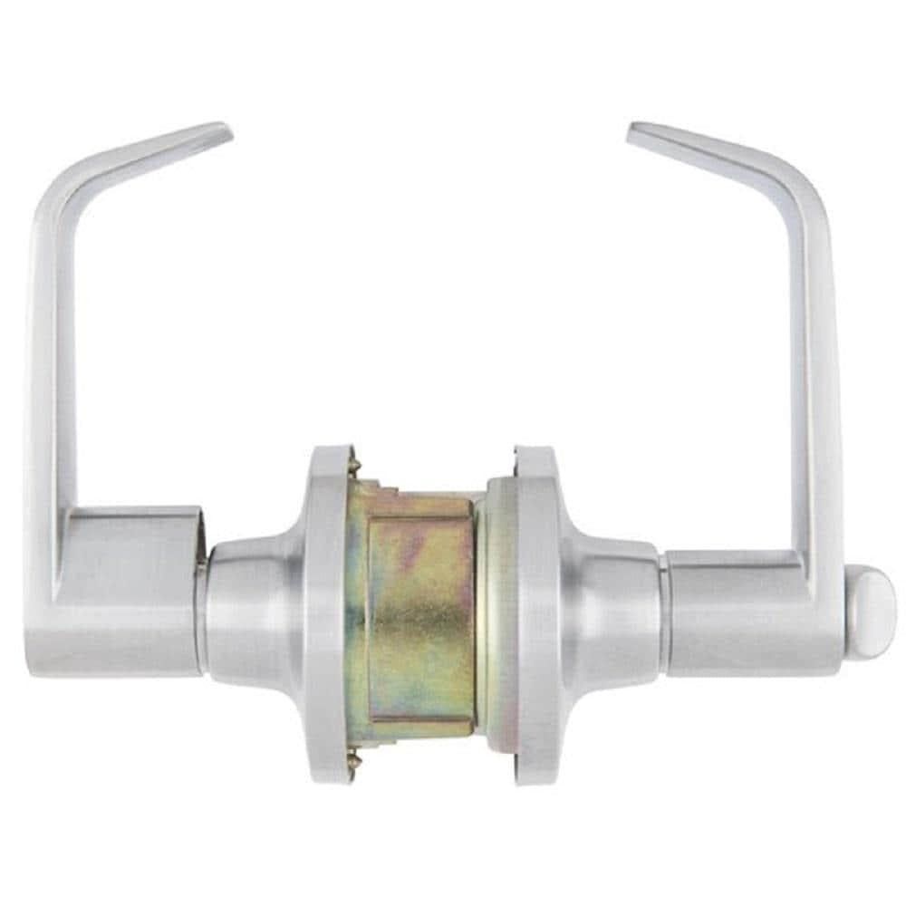 Commercial 2-3/4 in. Satin Chrome Standard Duty Keyed Entry Door Lever