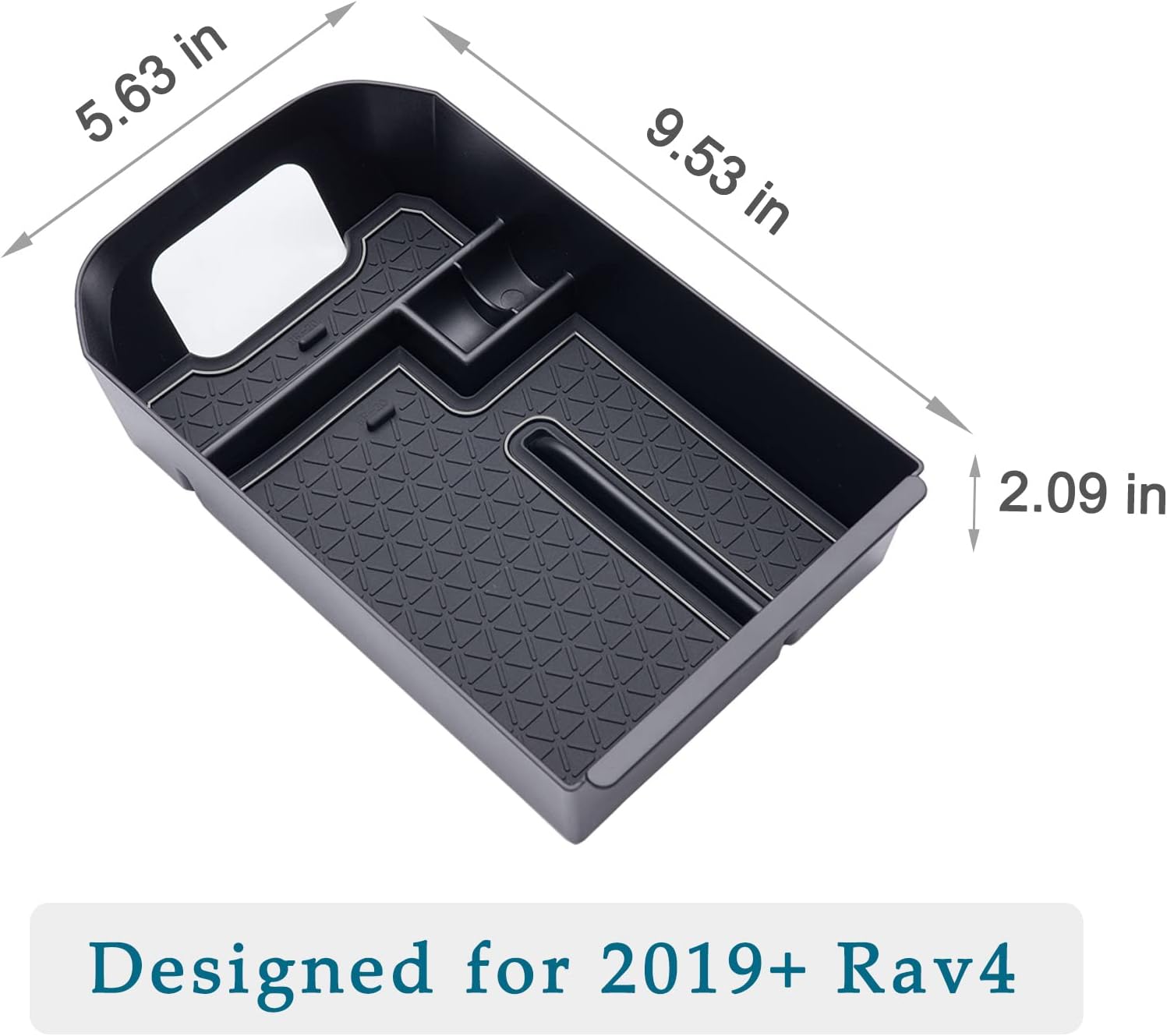 JDMCAR Center Console Tray Organizer Compatible with Toyota RAV4 Accessories 2023 2023 2023 2023 2023 and 2021-2023 RAV4 Prime, Armrest Insert Container ABS Material Secondary Storage Box-Gray