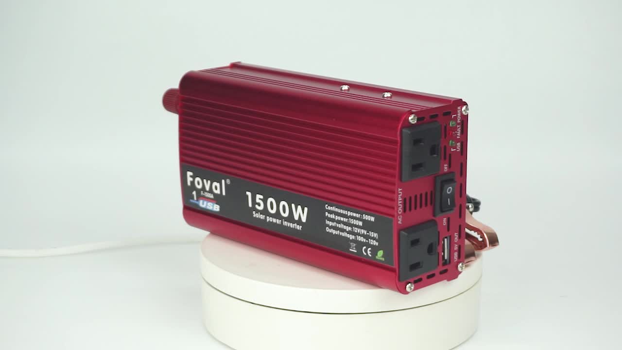 Car Vehicle Power Inverter 500W/1500W DC 12V To AC 110V 120V Converter 1 USB