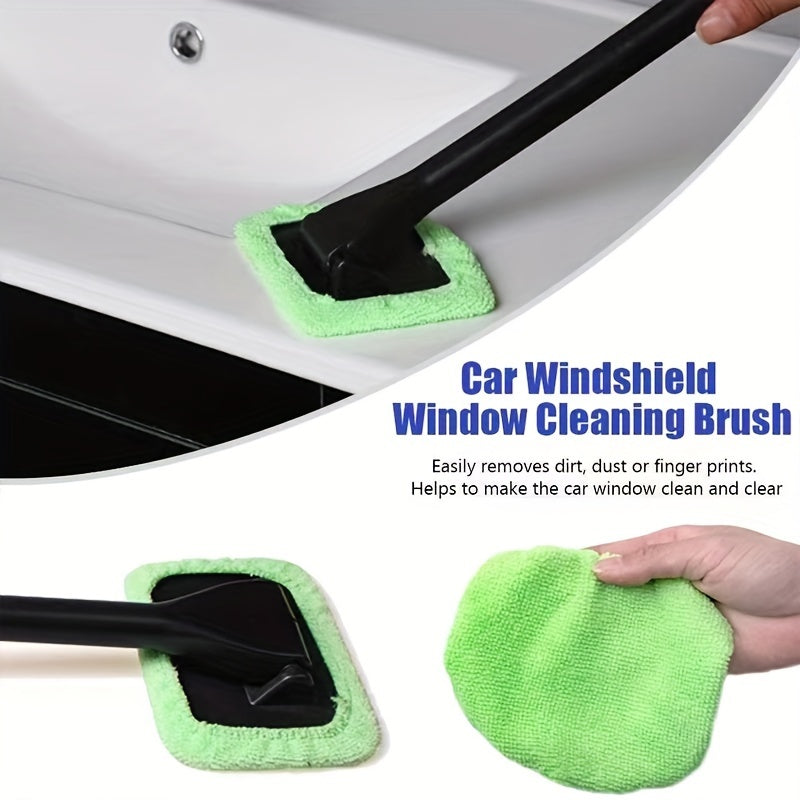 Car Glass Plastic Cleaning Brush With A Replacement Detachable Brush Head
