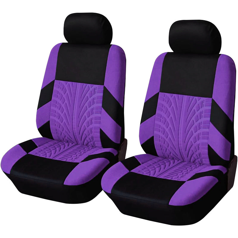 Car Seat Covers, Polyester Front Pairs Gray Black Tan Blue Red Car Seat Cushion Universal Car Seat Protector Decoration Auto Accessories Thick Foam