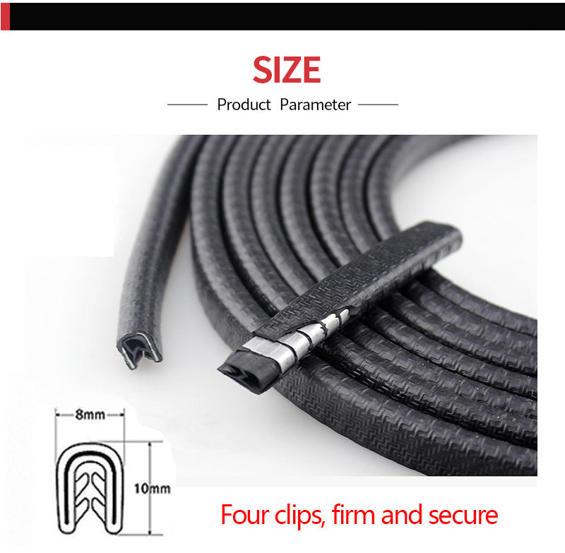 Car Door Protector Decoration Strip, Universal Auto Door EdBumper Protector Stickers Anti-Scratch Car Styling Moulding Strip