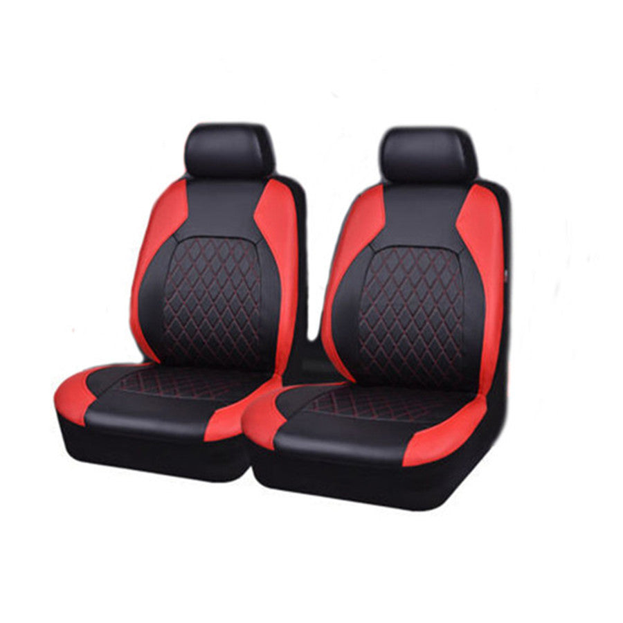 All Season PU Leather Universal Car Seat Cover Set Full Surrounded Cushion Protector Pad Anti-Scratch Fit Sedan Suv Pick-up Seat