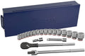 Kobalt 338521 20-Piece 3/4-Inch Drive 12-Point Mechanic's Tool Set with Hard Case, Inch, includes Ratchet, Sockets, Extension and Breaker Bar