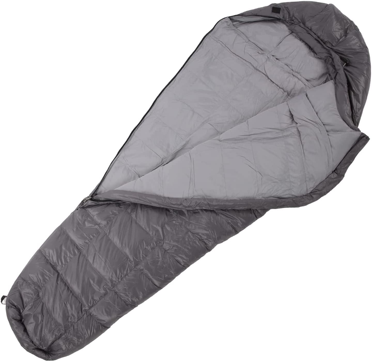 Cold Weather Sleeping Pack, Mummy Sleeping Bag Zipper Closure Skin Friendly for Camping for Hiking