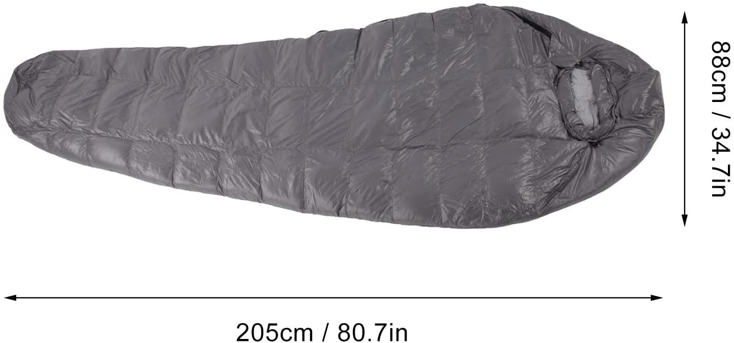 Cold Weather Sleeping Pack, Warm Mummy Sleeping Bag Lightweight Zipper Closure with Adjustable Hood for Camping for Hiking