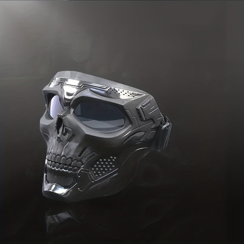 Skull Mask, Tactical Full Face Protection Outdoor Cycling Windproof Goggles, Sports &amp; Outdoor Supplies Cross-country Motorcycle Goggles Sports Riding