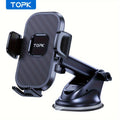 Car Phone Holder Mount, [2023 Upgraded] TOPK Cell Phone Holder For Car Dashboard And Air Vent Compatible With All Smartphones