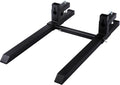 Mophorn Pallet Forks 58.7" 4000 Lbs Max, Clamp On Tractor Bucket Forks with Adjustable Stabilizer Bar, Heavy Duty Front Loader Forks, Fork Attachment for Skid Steer,Loader Bucket