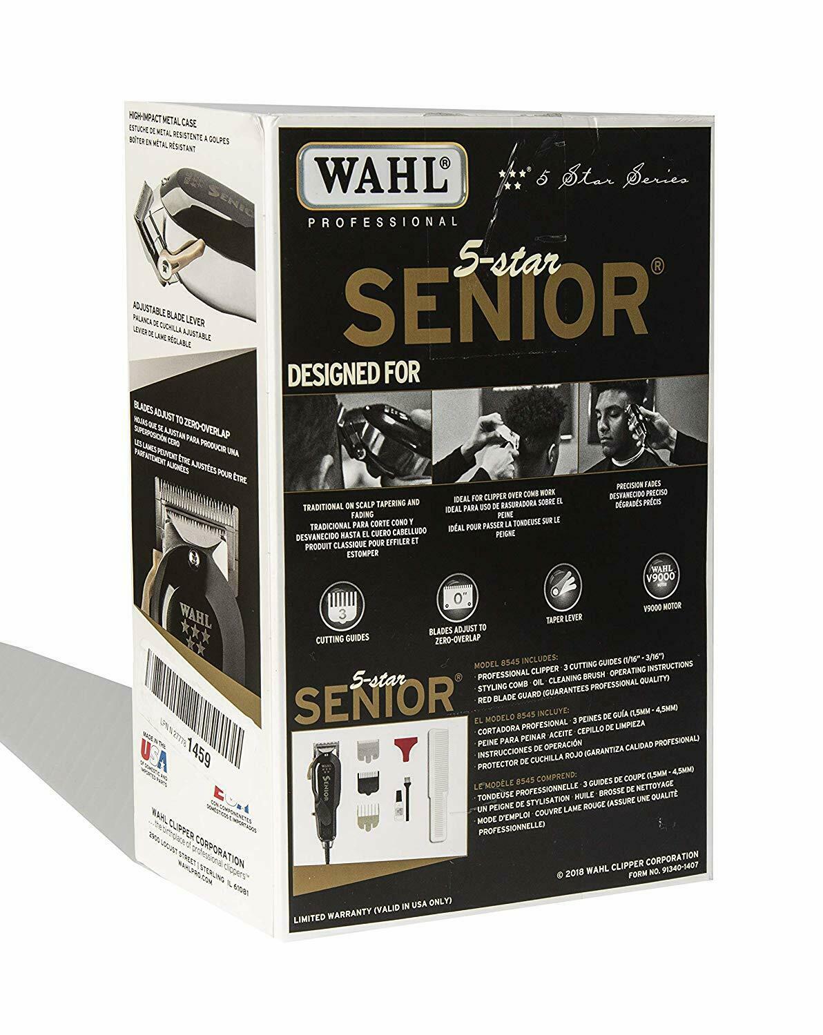 Wahl 5-Star Hair Clipper Trimmer #8545 For Professional Barbers And Stylists