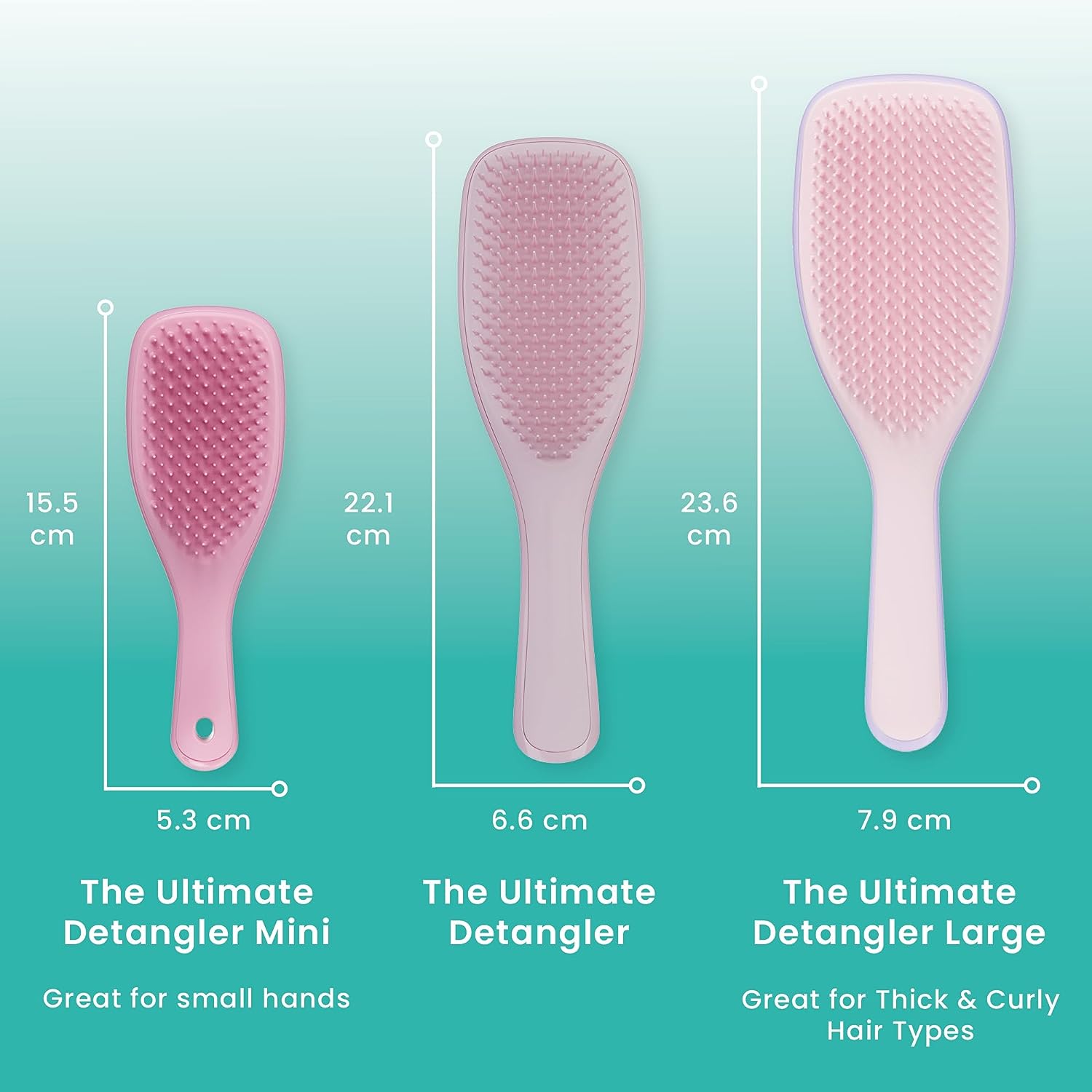 Tangle Teezer | The Large Ultimate Detangler Hairbrush for Wet &amp; Dry Hair | Long, Thick, Curly, Textured Hair | Eliminates Knots &amp; Reduces Breakage | Rose/Sage