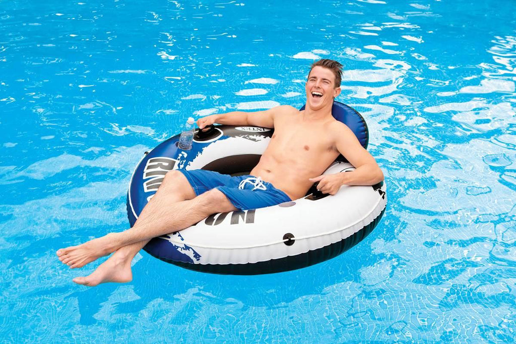 River Run 1 Person Floating Tube (6 Pack) &amp; River Run Loun(4 Pack)
