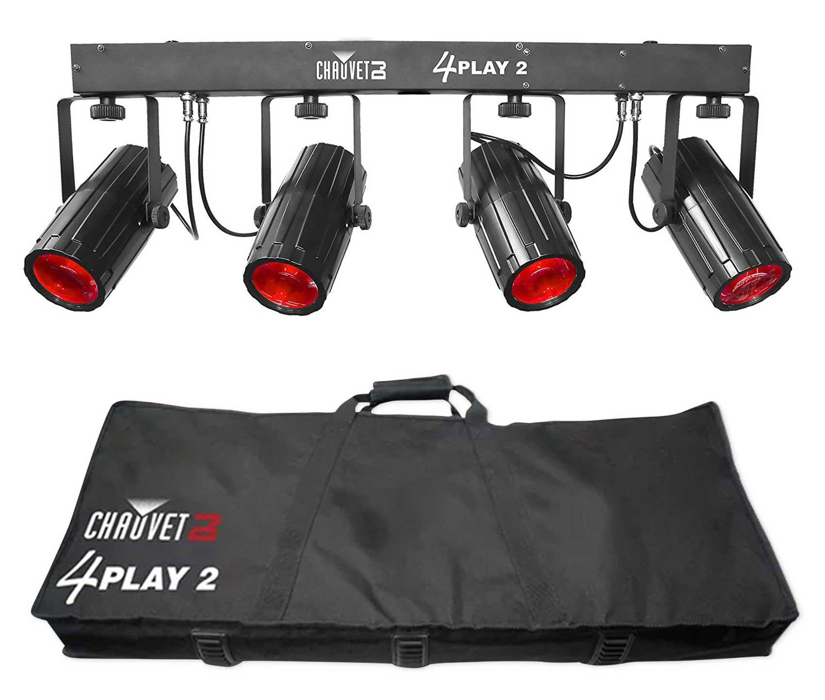 Chauvet DJ 4PLAY 2 RGBW DMX Light Bar Beam Effect System +Bag and Fog Machine 4PLAY2
