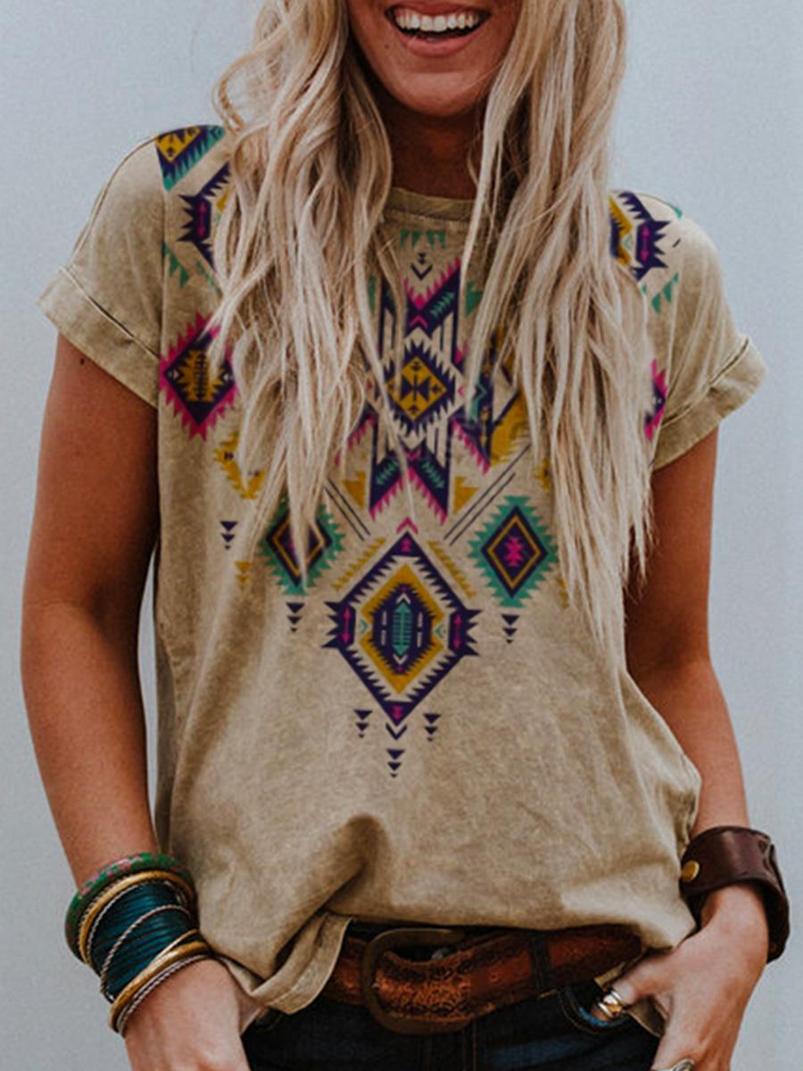 Women leisure joker western ethnic wind Top