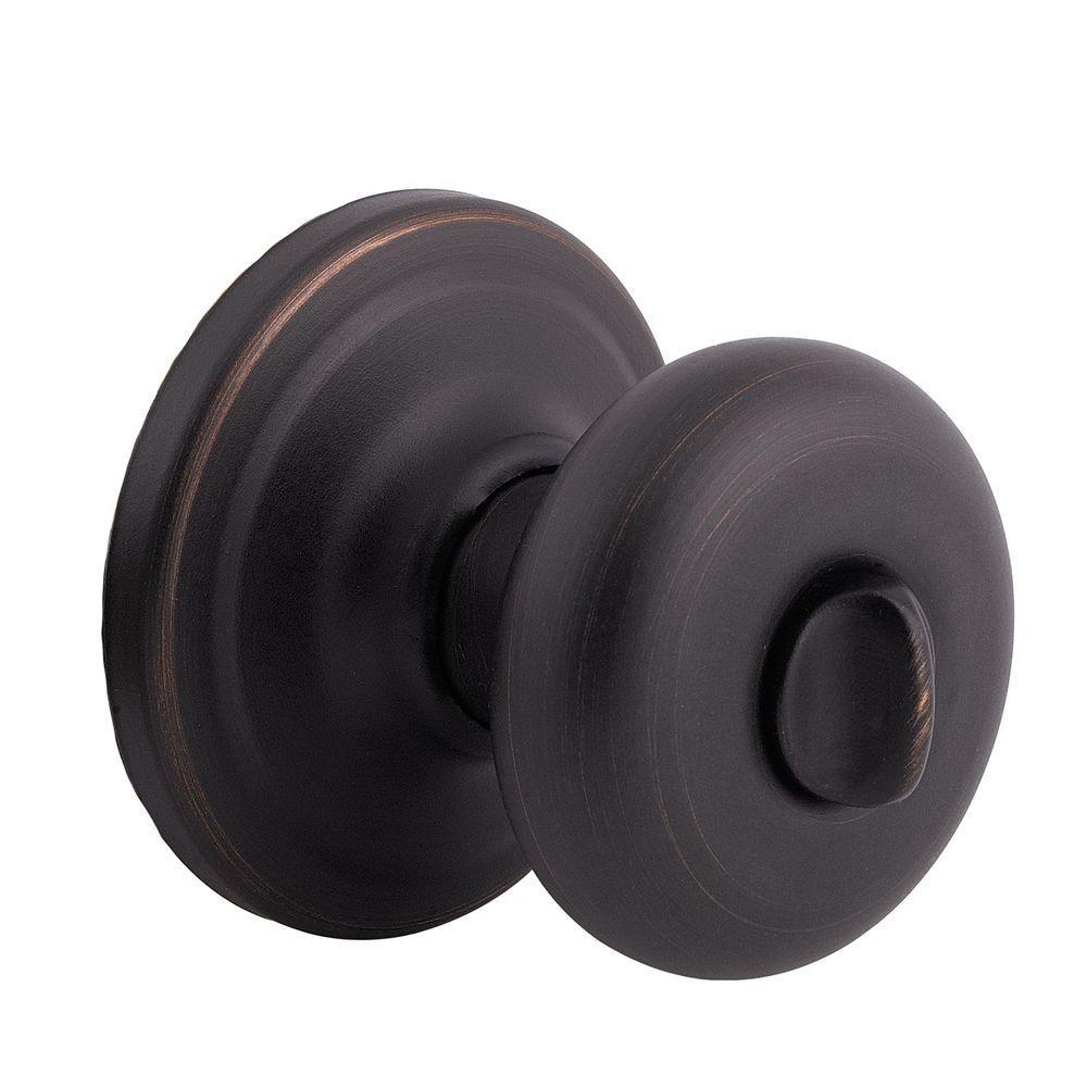 Hancock Venetian Bronze Privacy Bed/Bath Door Knob