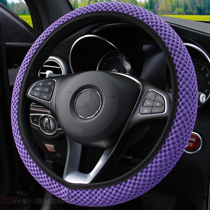 Upgrade Your Ride With A Carbon Fiber Sports Steering Wheel Cover!