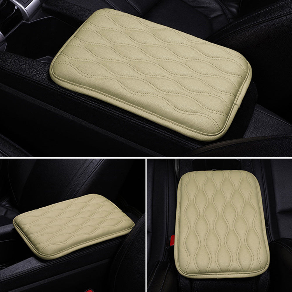 1PC Leather Car Armrest Mat, Universal Interior Auto Armrests StoraBox Mats Dust-proof Cushion Cover Armrest Waterproof Protector